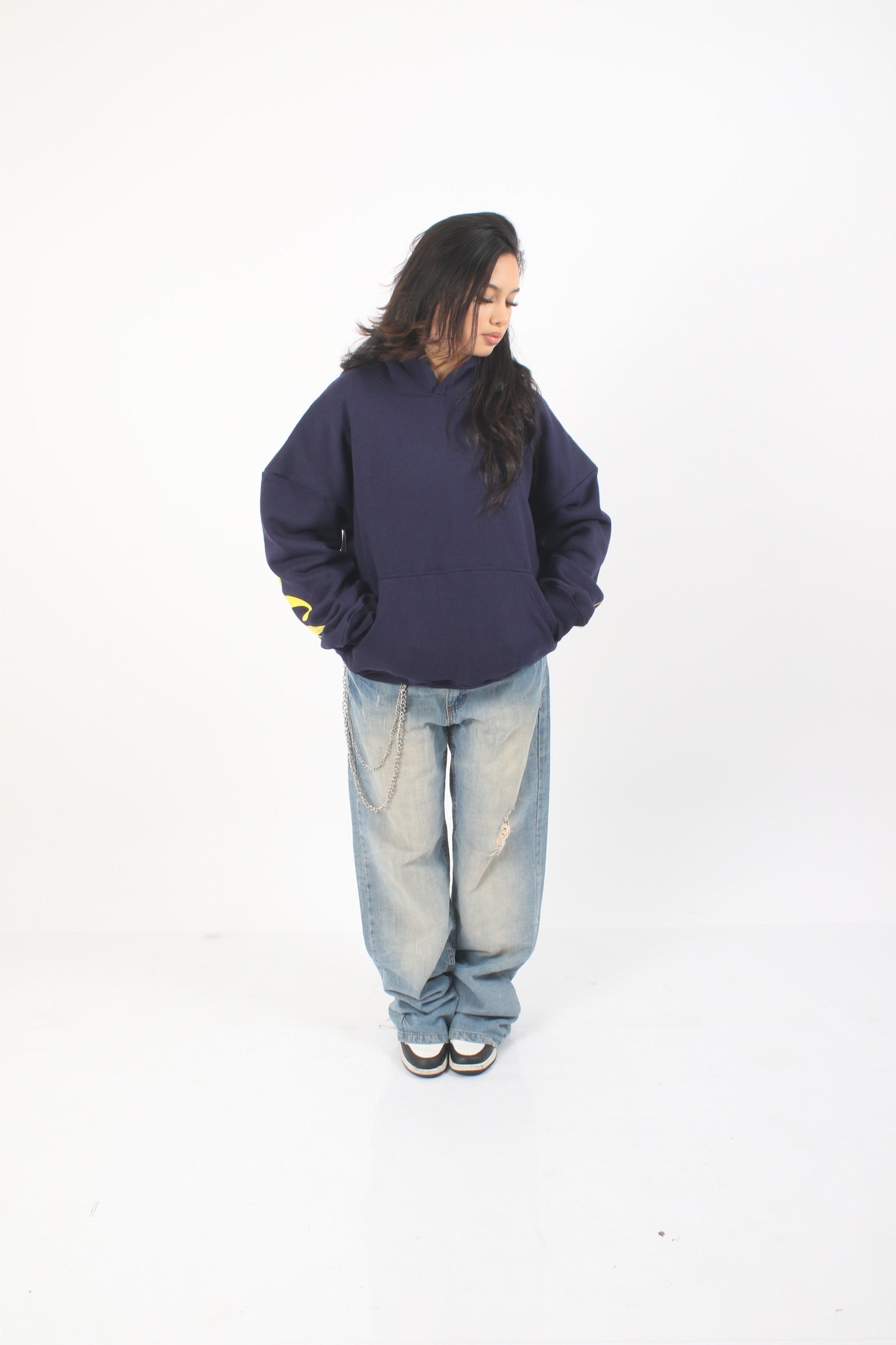 Navy Statement Hoodie