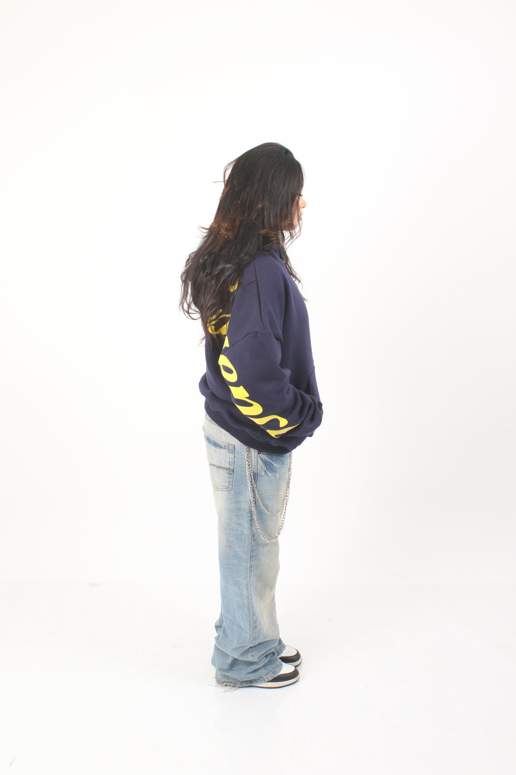 Navy Statement Hoodie