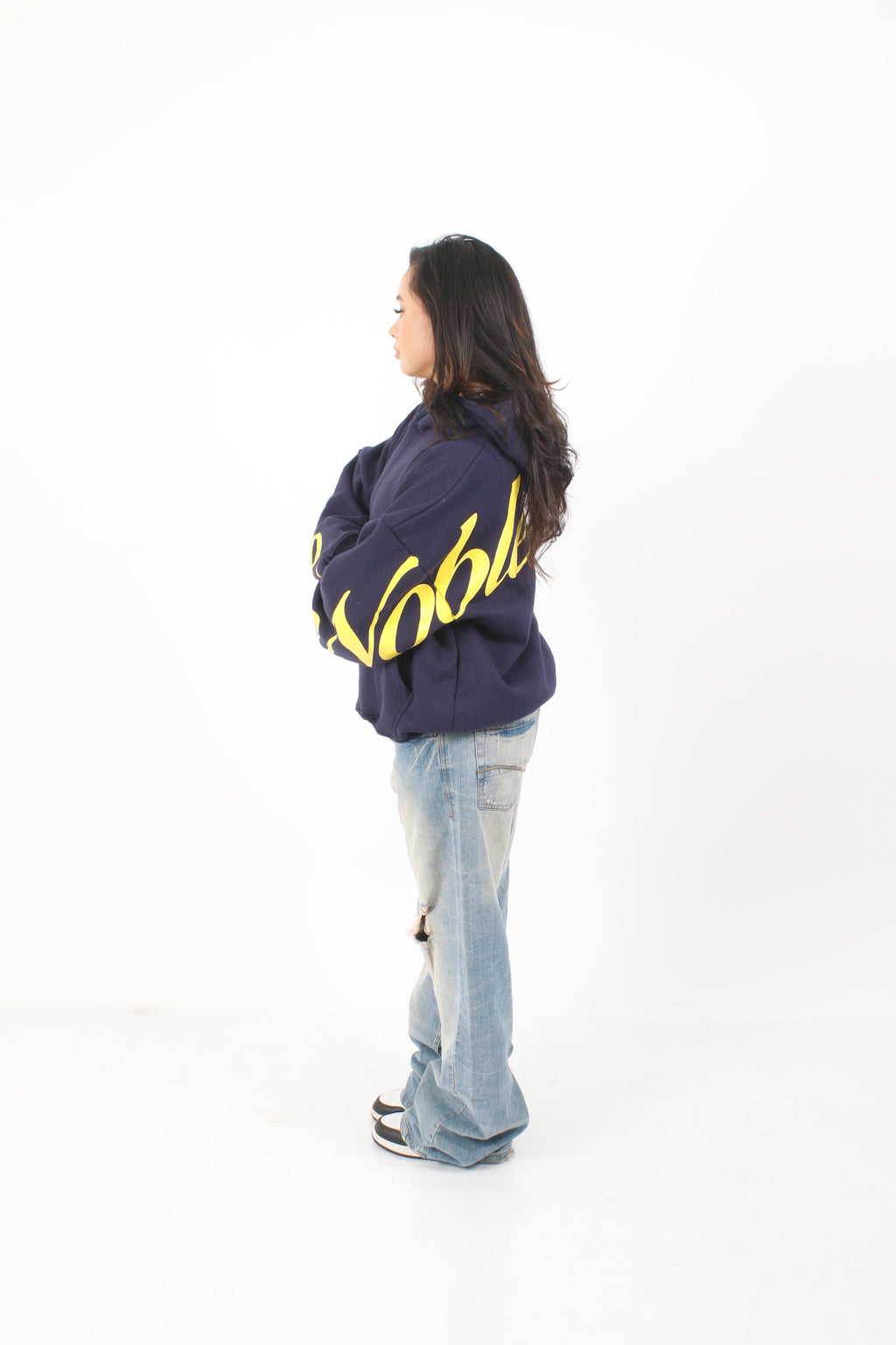 Navy Statement Hoodie